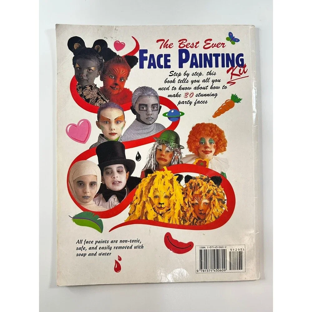 The Best Ever Face Painting Kit Book Step-by-Step Ideas Halloween Kids Party